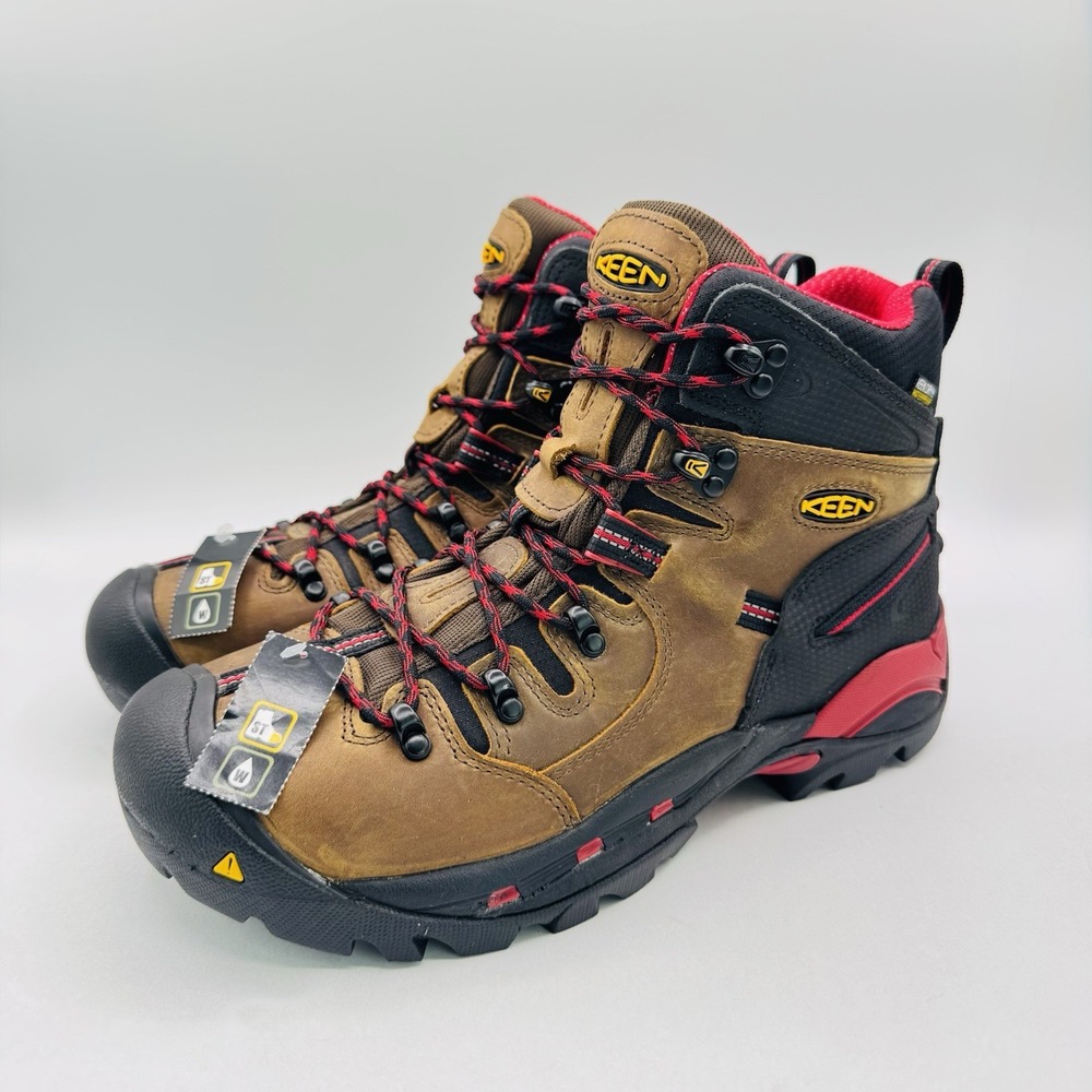 Keen Pittsburgh Boots Men's Size 11 D Brown Waterproof Leather Steel Toe